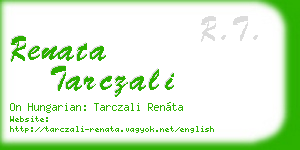renata tarczali business card